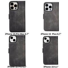 iPhone 15 Series Leather Wallet Case